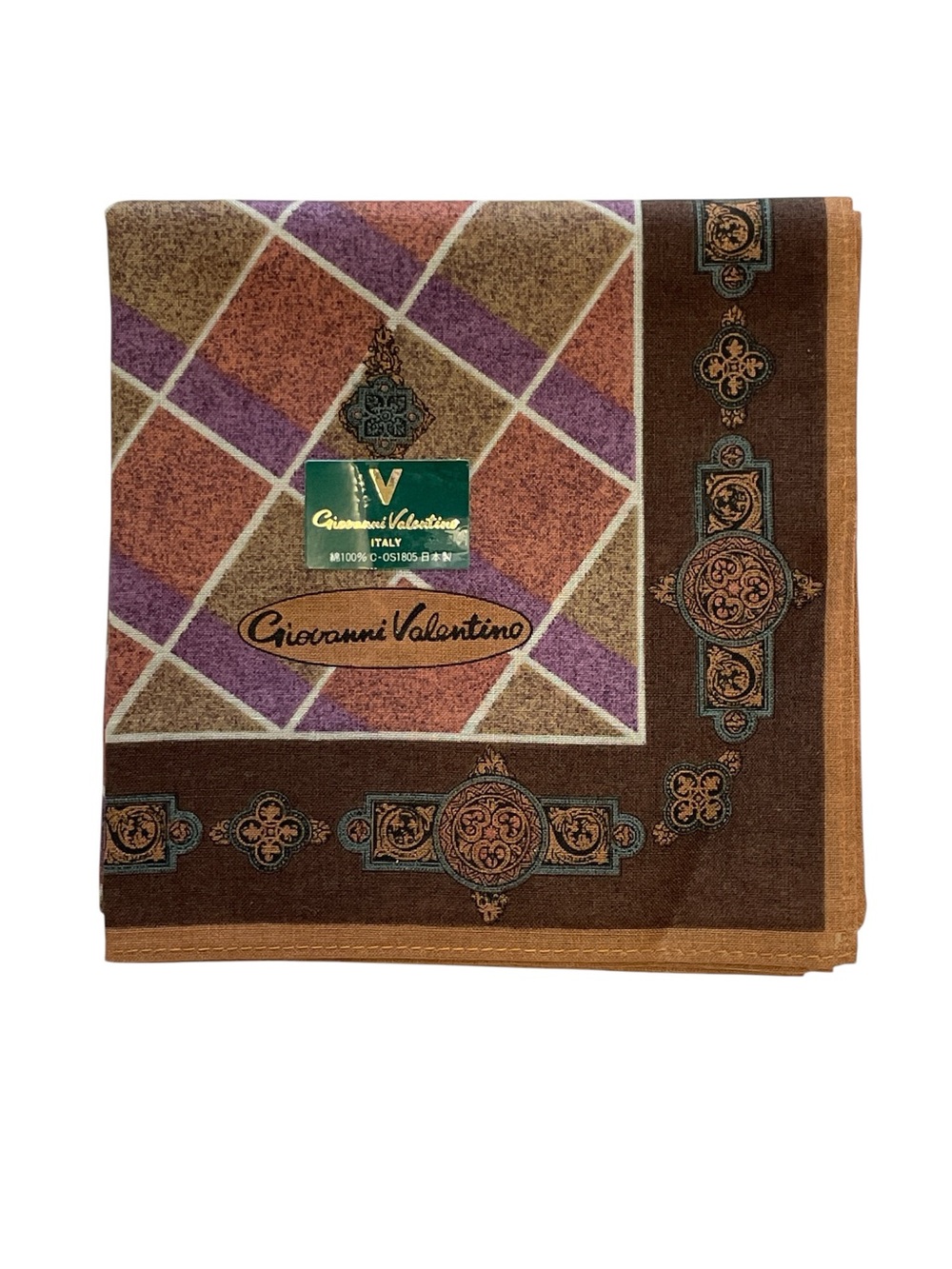 Giovanni Valentino Italy Vintage Cotton Handkerchief - Picture 4 of 9